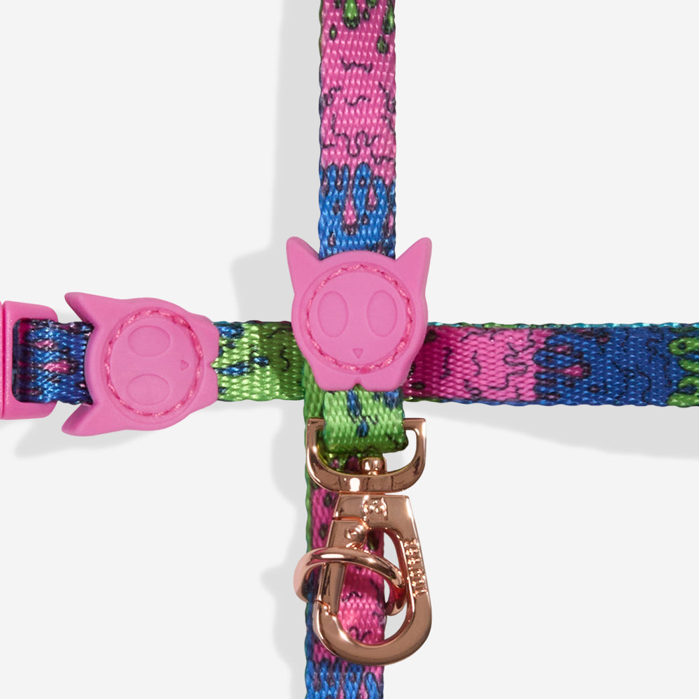 Lords Of Zee.Town Melted Cat Harness and Leash Set