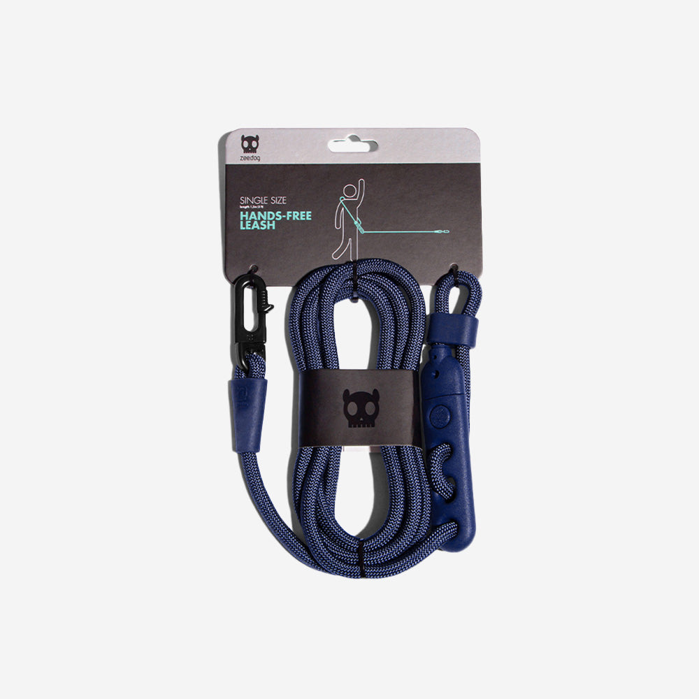 Hands Free Leash Deep Blue