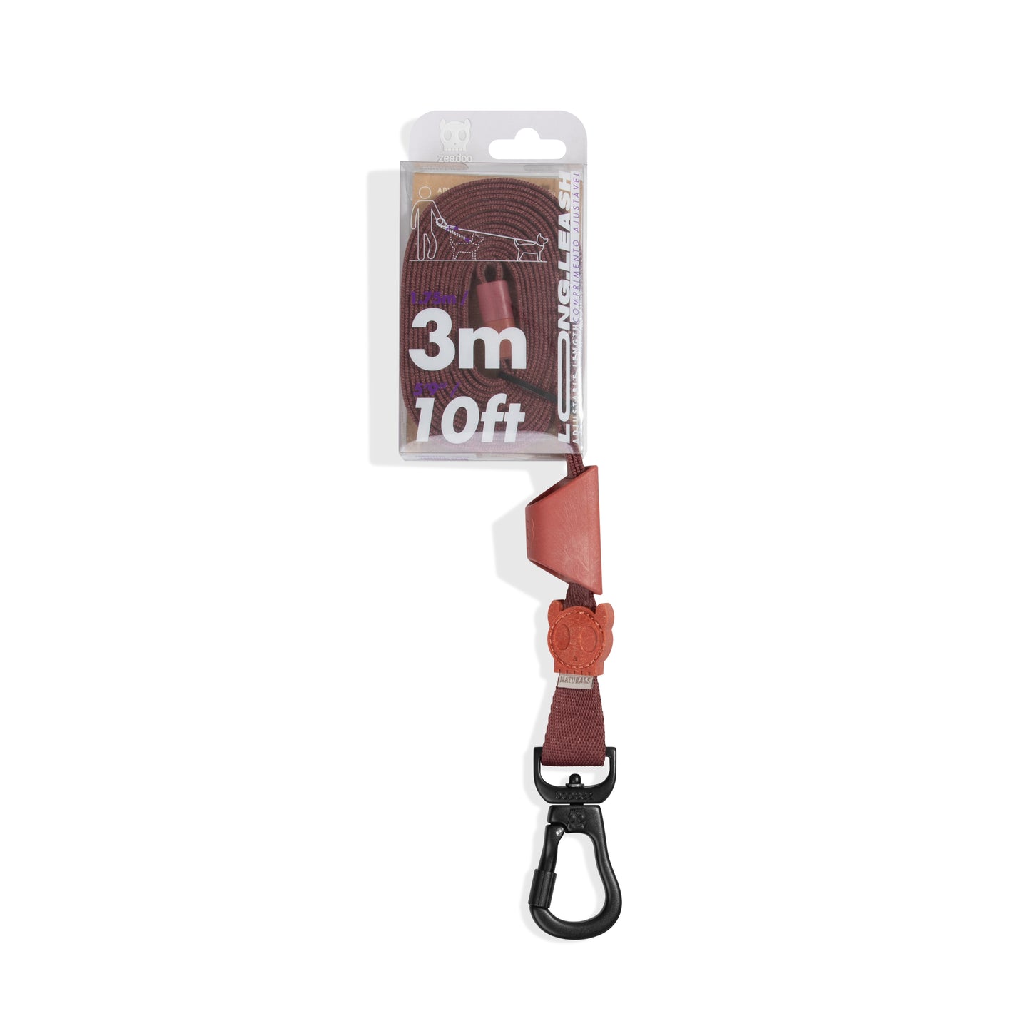 Extendable Long Leash Naturals 2.0 Cocoa