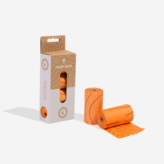 Poop bag dispenser refill - box with 4 rolls