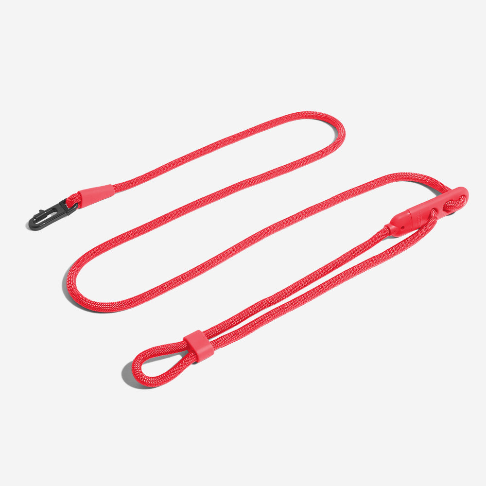 Hands Free Leash Neon Coral