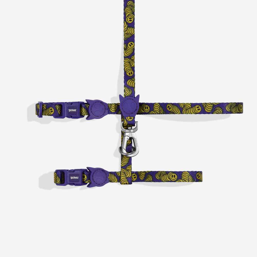 Lords Of Zee.Town Zmiley Cat Harness and Leash Set